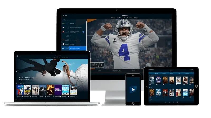 Television, tablet and phone showing live sport from Best UK IPTV